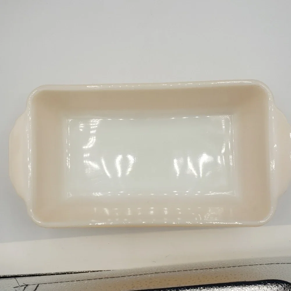Vintage Fire King Peach Lustre Luster 1‎ quart Loaf Pan # 409 USA